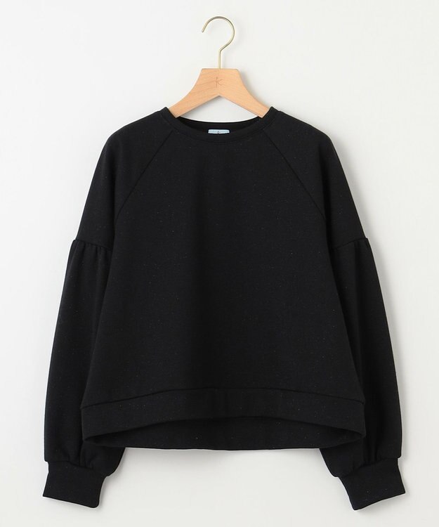 組曲 ラメパフスリーブプルオーバー ブラック系