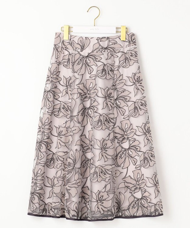 ANY SIS S 【洗える】Nobleエンブロイダリー スカート アイボリー系