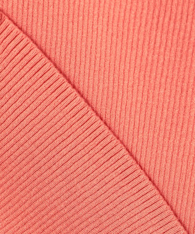 組曲 L Elena フリルスリーブ ニットプルオーバー コーラル系