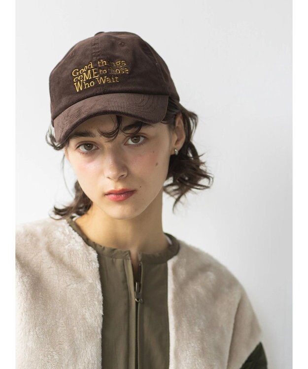 AMERICAN HOLIC コーデュロイロゴＣＡＰ Brown
