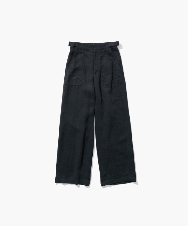 ATON LINEN TWILL | ベイカーパンツ BLACK