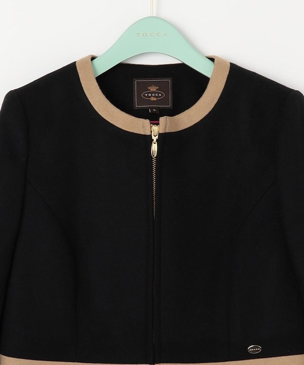 TOCCA MUSE ウールメルトンコート ブラック系8