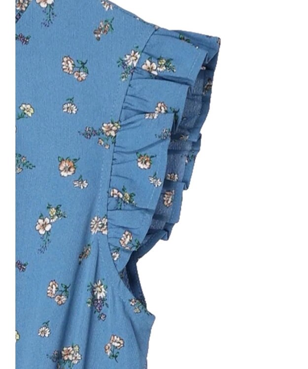 Green Parks ・ＥＬＥＮＣＡＲＥ　ＤＵＥ　フラワーｐｔティアードワンピ Blue