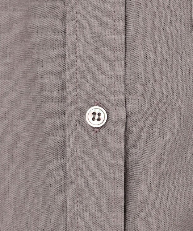 23区 L 【SLOW/一部店舗限定】ブライトリネン クロップド シャツ ライトグレー系