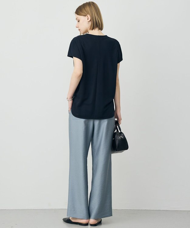 ICB L スパンプラチナム Vネックカットソー ネイビー