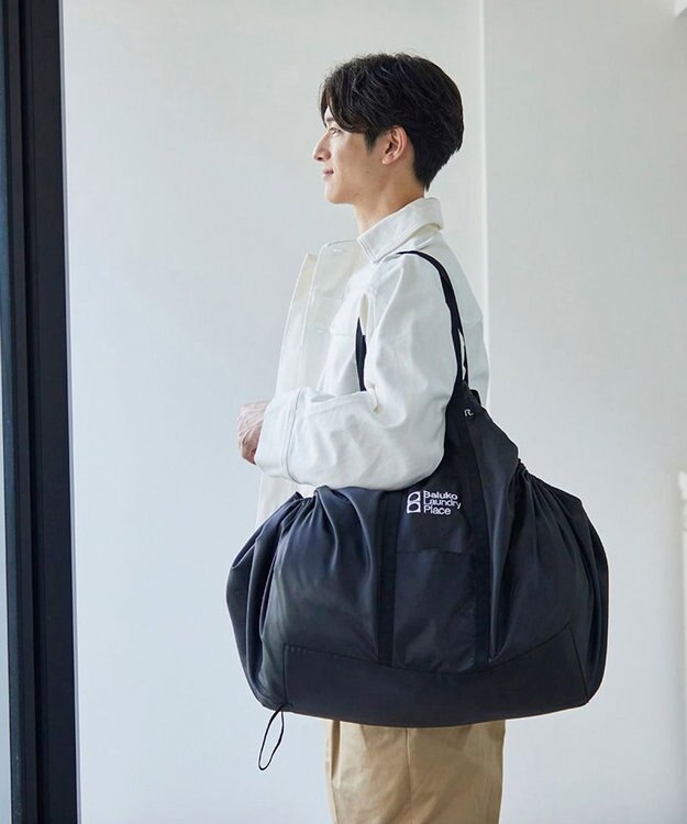 ROOTOTE 9657【BLT×RT コラボ商品】RT. Baluko Laundry Place.ランドリーバッグ. フロシキ 01：ブラック