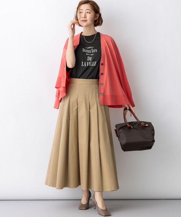 23区 【先行予約】シャツテール ロゴTEE スレート×サンド