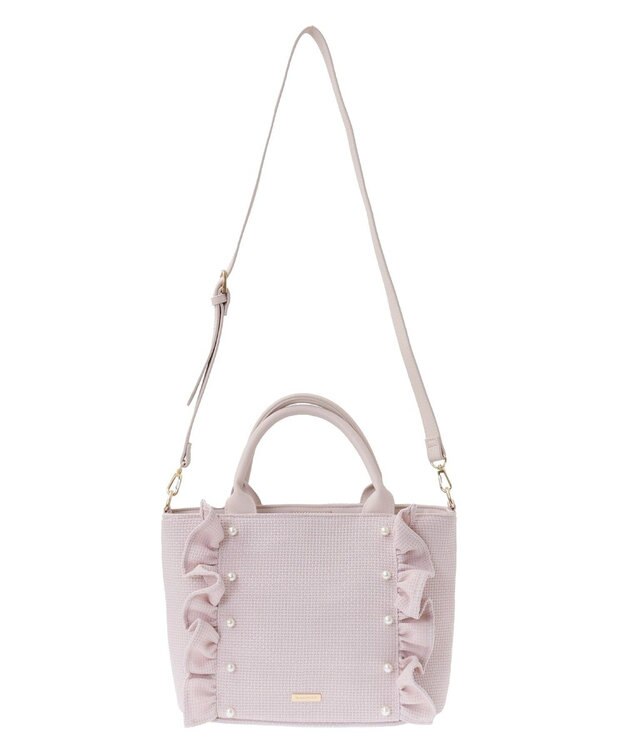 Maison de FLEUR 2WayフリルトートMバッグ Pink