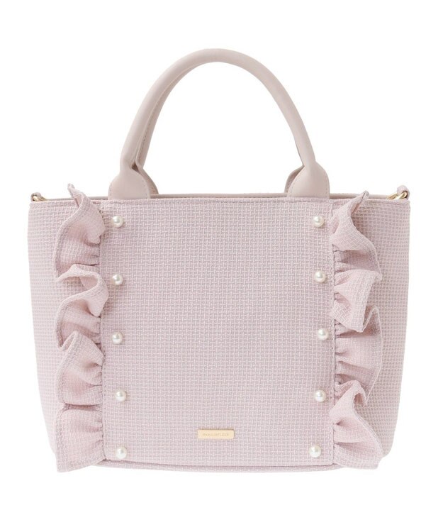 Maison de FLEUR 2WayフリルトートMバッグ Pink