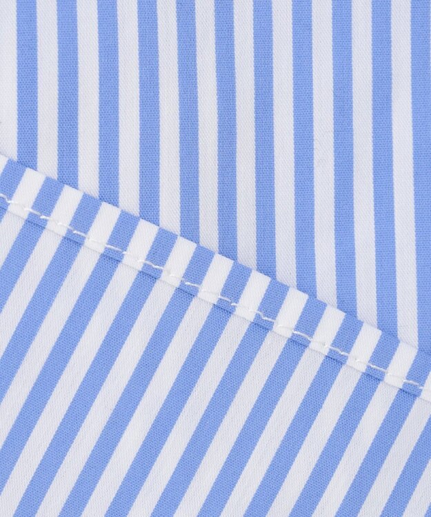 Feroux 【ONWARD CROSSET MAG掲載・2WAY】リボンクロップド シャツ スカイブルー系1