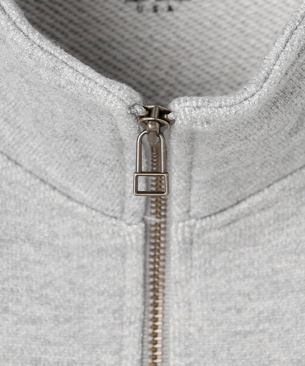 J.PRESS YORK STREET 【UNISEX】裏毛ロゴハーフジップ スウェット ライトグレー系