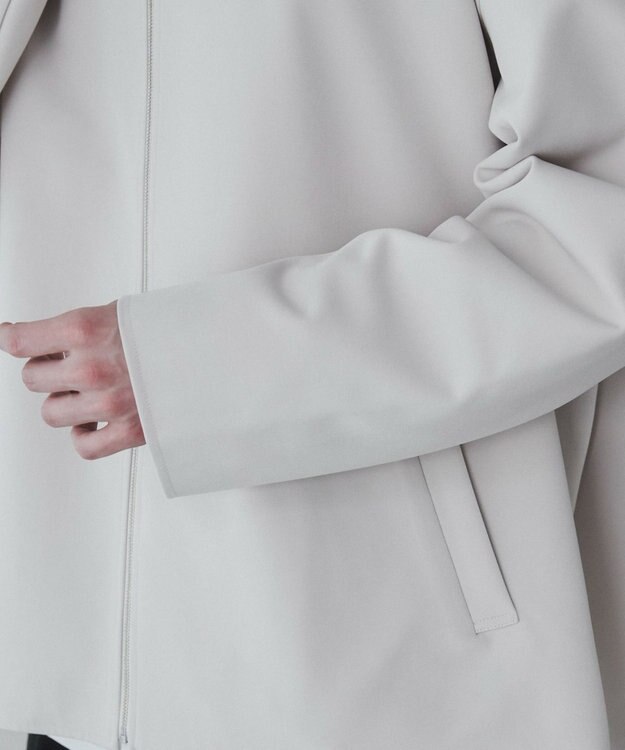 WEGO 【ユニセックス着用ITEM】トロミノーカラーブルゾン ライトベージュ