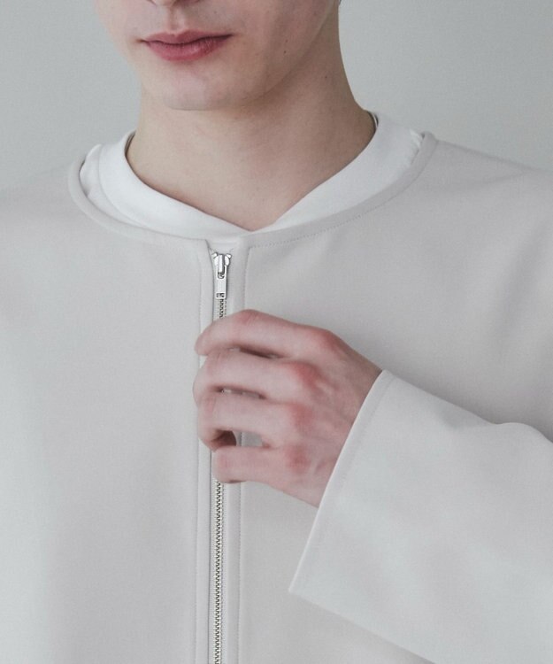 WEGO 【ユニセックス着用ITEM】トロミノーカラーブルゾン ライトベージュ