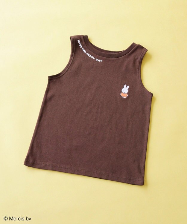 Green Parks ｍｉｆｆｙ／ワンポイント刺しゅうタンクトップ Brown