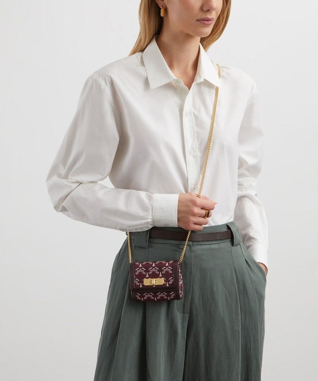 LIBERTY. ナノ バークリー フラップ バッグ ボルドー