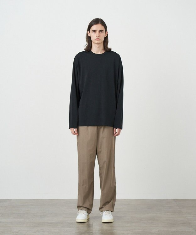 ATON DRY COTTON JERSEY | ロングスリーブTシャツ - UNISEX BLACK