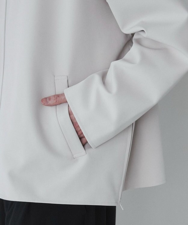 WEGO 【ユニセックス着用ITEM】トロミノーカラーブルゾン ライトベージュ