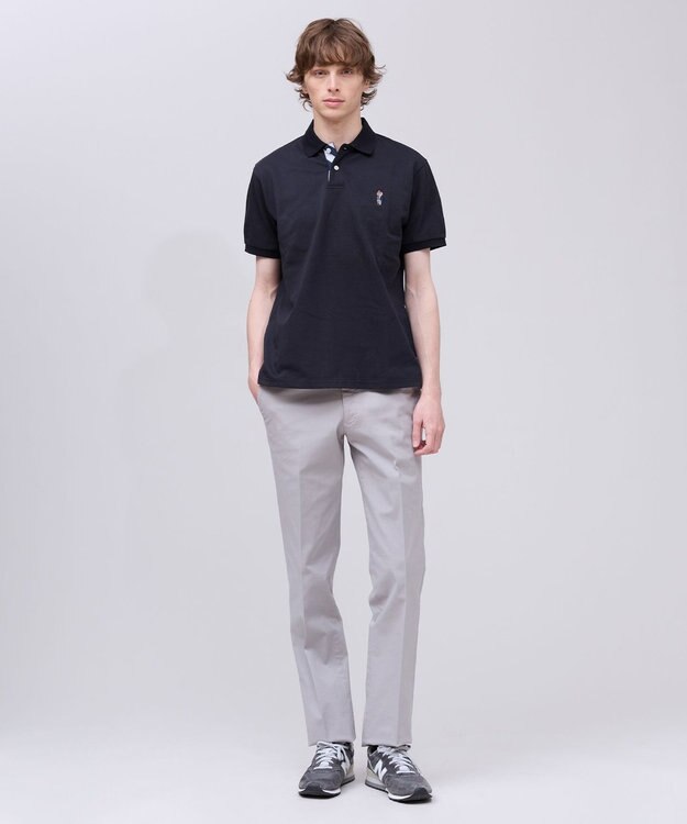 J.PRESS MEN 【ストレッチ】オックスガーメントダイ ステムテーパード パンツ ライトグレー系