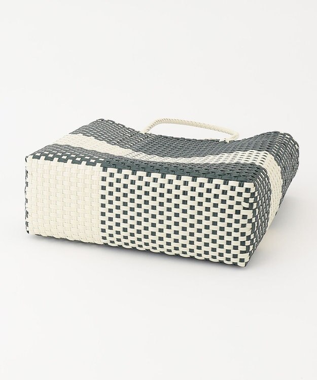 ANY ラインメルカドバッグ グリーン×グレージュ