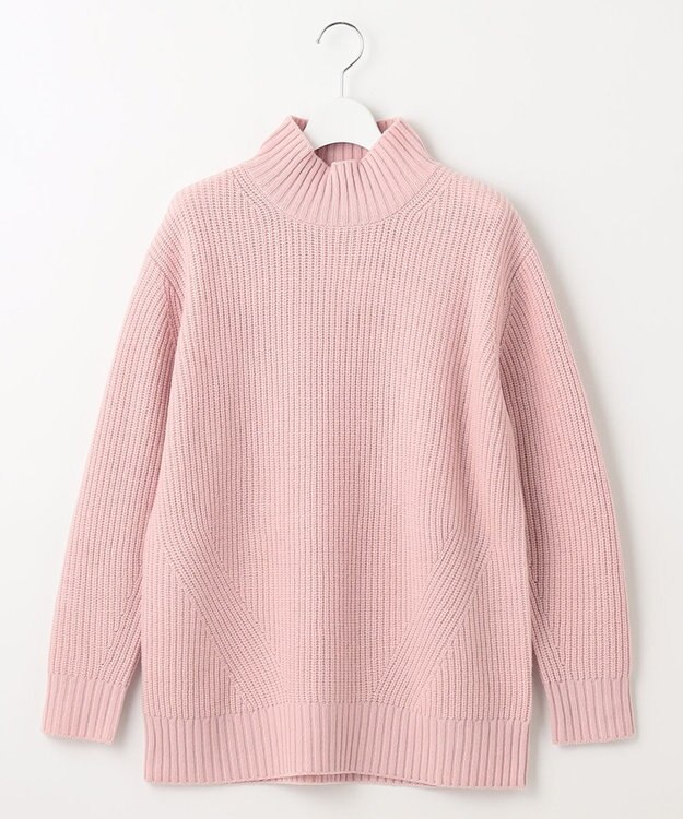 J.PRESS LADIES 【洗える】AUSSIE AIR ハイネック ミドルゲージ ニット ピンク系