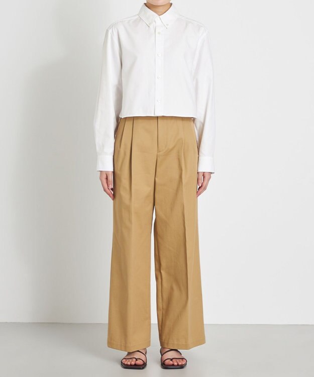 NAVE 【Nave　洗える】クロップド シャツ ホワイト系