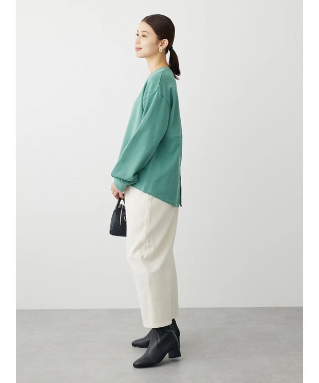 Green Parks カットコールタイトスカート Ecru