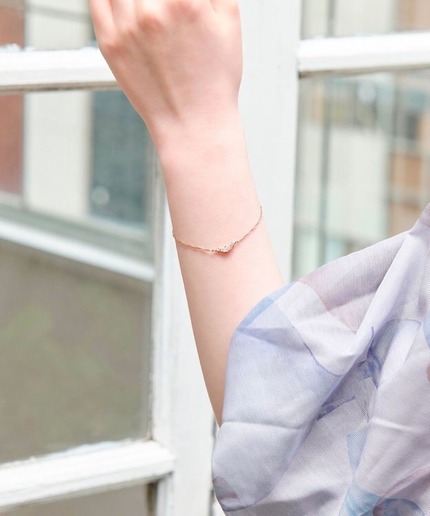 Phoebe Vラインビジューブレスレット　ローズゴールド ローズゴールド