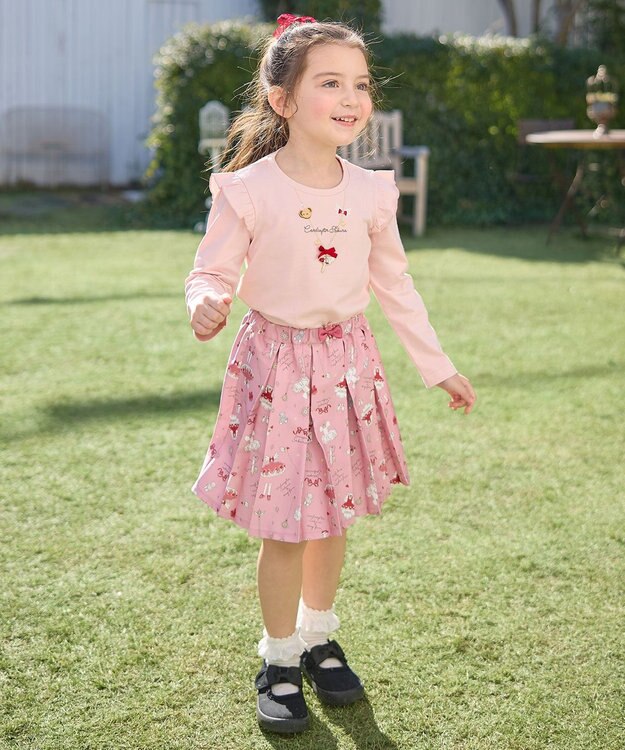 ANY KIDS 【カードキャプターさくら×any FAM】総柄 スカート ピンク