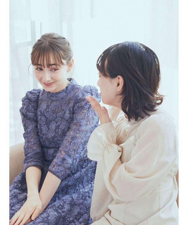 earth music&ecology 総レースワンピース Blue