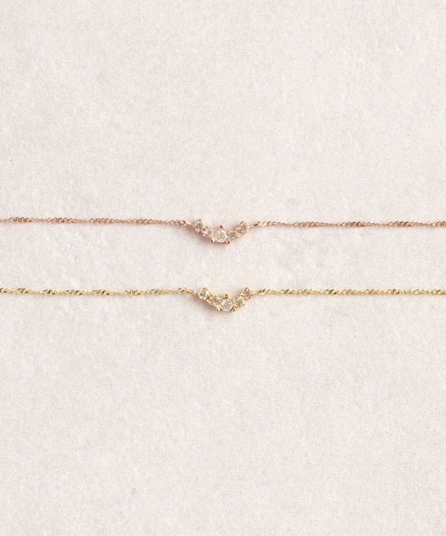 Phoebe Vラインビジューブレスレット　ローズゴールド ローズゴールド