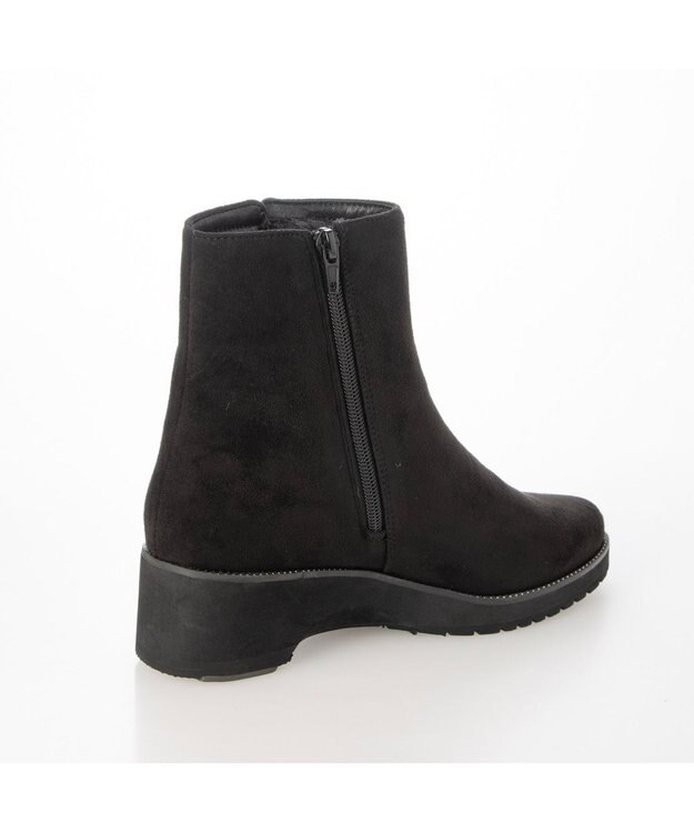 Riz raffinee <Riz raffinee>ウエッジヒールショートブーツ ブラックスエード