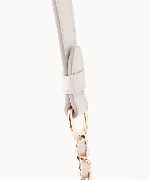 ANY SIS 【2WAY】ラインステッチチェーンショルダー バッグ ライトグレー