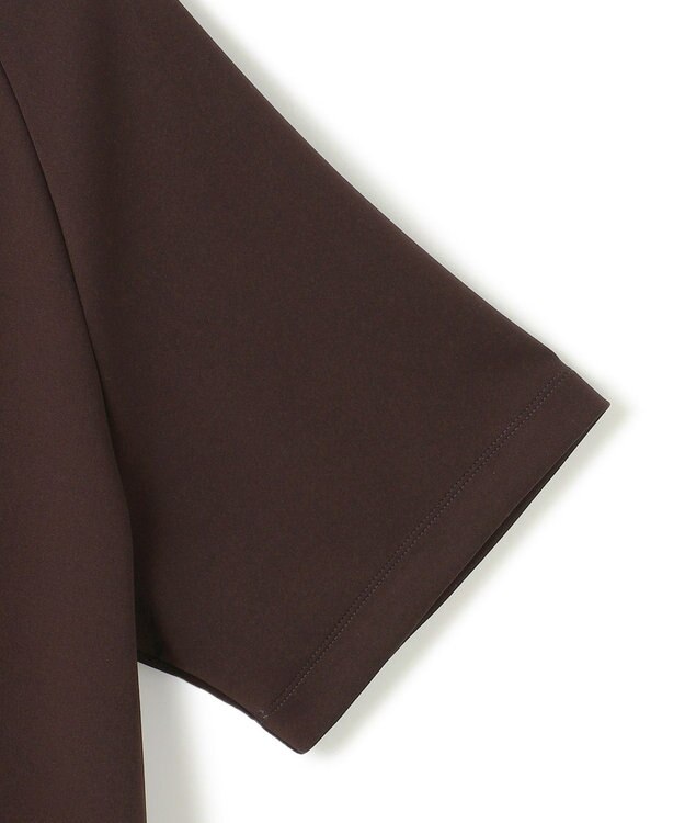 UNFILO BEAUTY FORM JERSEY Light バックZIPトップス ブラウン