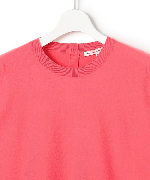 23区 L 【先行予約】ネオコンフォートストレッチ ドルマン ニット コーラル系