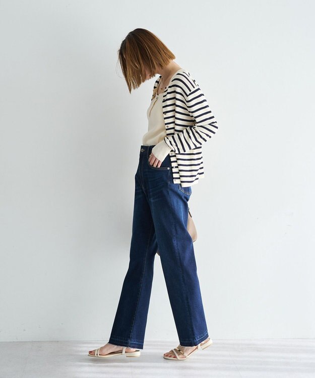 YECCA VECCA カットオフストレッチデニムパンツ Indigo