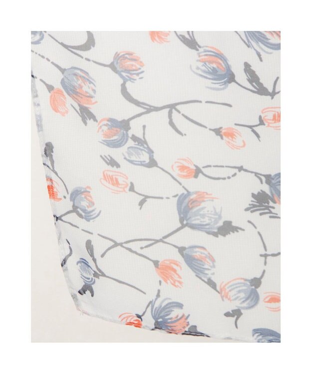 UNBILLION カシュネ cache nez / 花柄シフォンスカーフ ホワイト