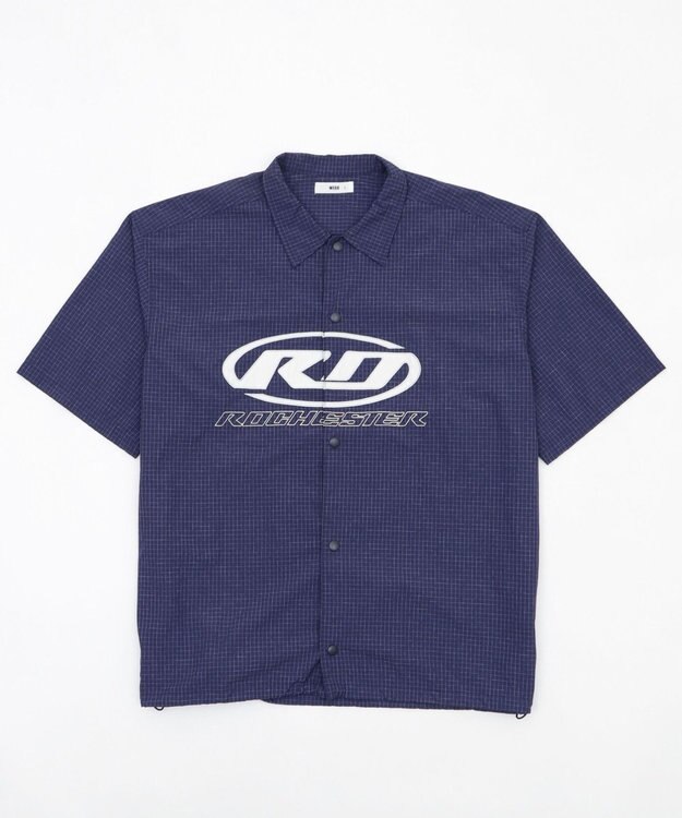 WEGO 【ユニセックス着用ITEM】リップストップグラフィックシャツ（SS） ネイビー