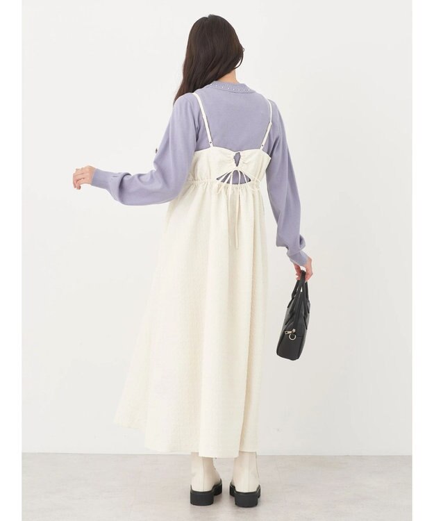 earth music&ecology バックオープンキャミワンピース Ivory