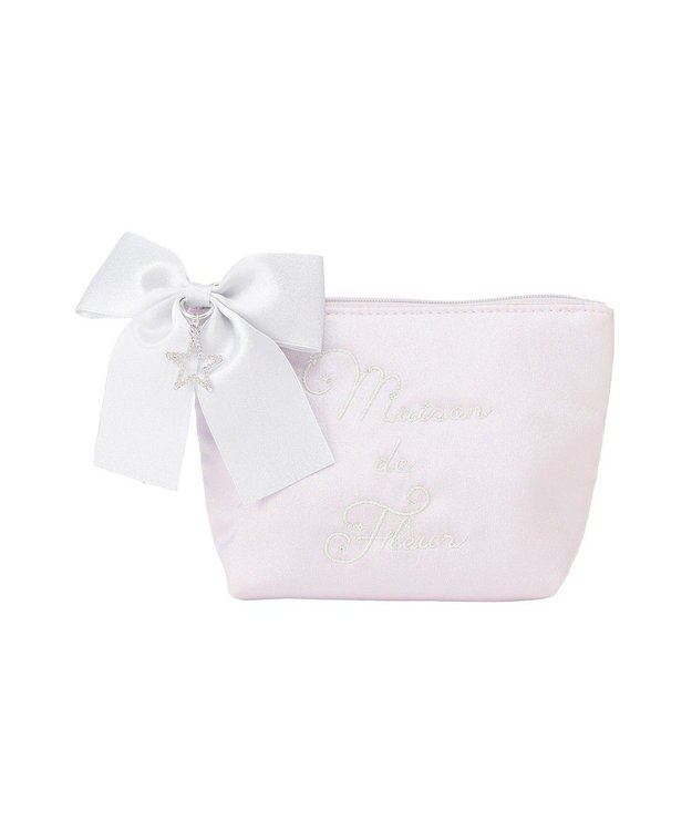 Maison de FLEUR スターリボンポーチ Silver