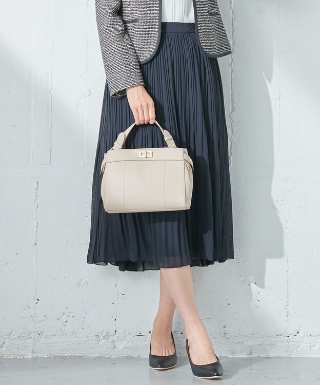 ANY SIS シャイニープリーツ スカート ネイビー