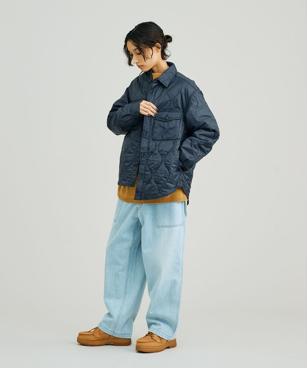 J.PRESS YORK STREET 【UNISEX】キルティング シャツジャケット ネイビー系