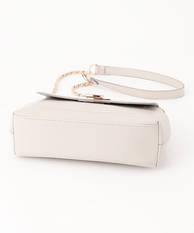 ANY SIS 【2WAY】ラインステッチチェーンショルダー バッグ ライトグレー