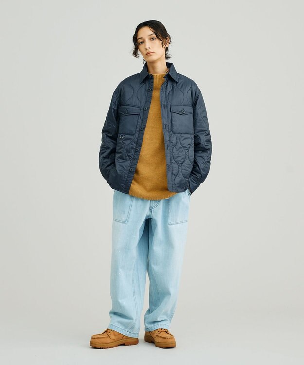 J.PRESS YORK STREET 【UNISEX】キルティング シャツジャケット ネイビー系