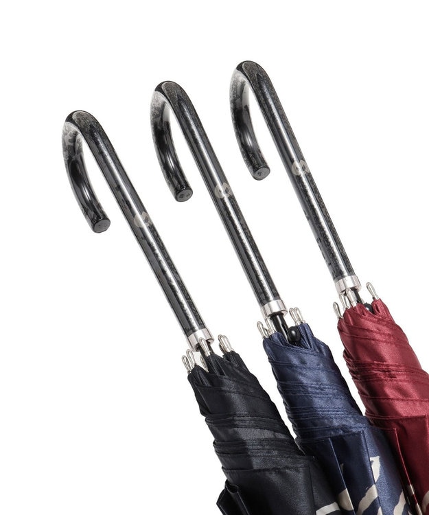 MOONBAT 【雨傘】ミラ・ショーン (mila schon) 薔薇 ナイロンサテン 長傘 ネイビーブルー