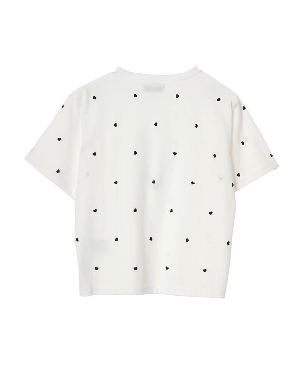 Green Parks ・Ｄｏｕｂｌｅ　Ｆｌａｇｓ　ハート刺繍ＴＥＥ Off White