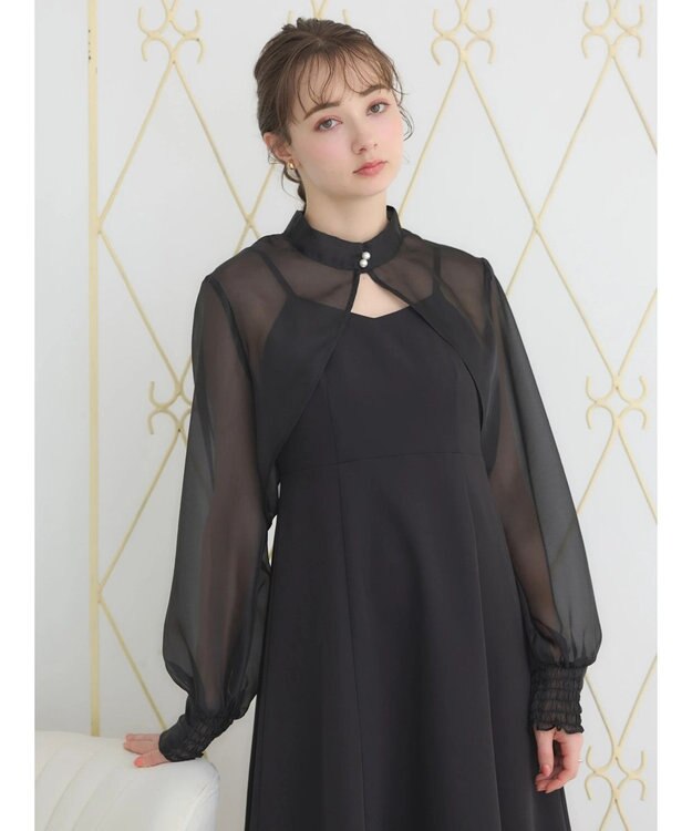 earth music&ecology ＳＥＴ２点ボレロ＋キャミワンピース Black