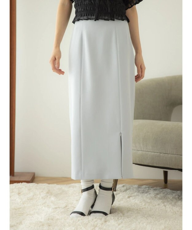 earth music&ecology ファスナースリットスカート Gray