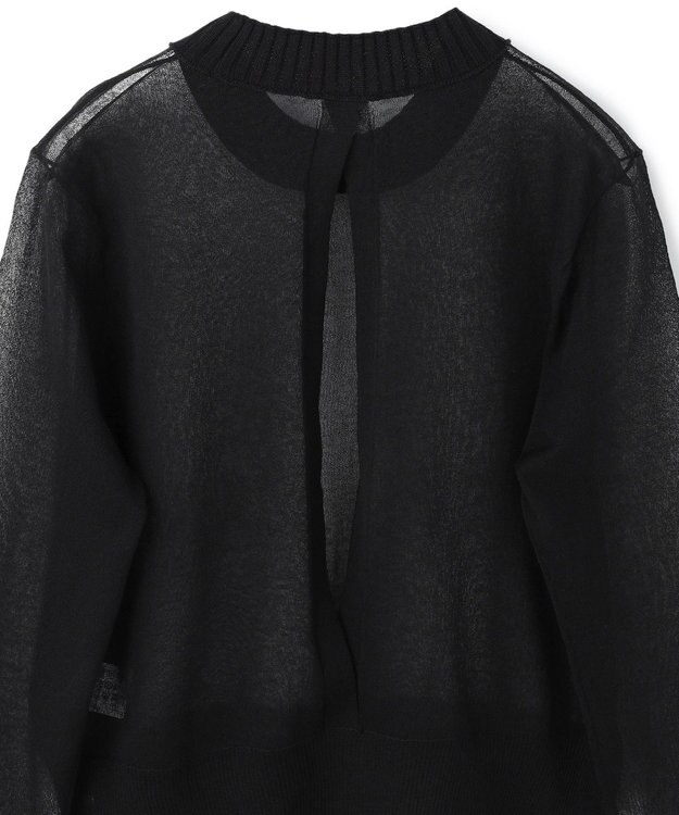 BEIGE， PYRRHOT / シアーコンビ バックスリットプルオーバー Black