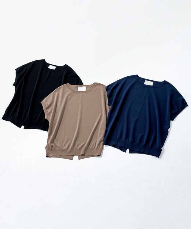 UNFILO L 【新色追加！/UVケア/接触冷感/抗菌防臭】スゴ機能 コンパクトニットＴ ネイビー系