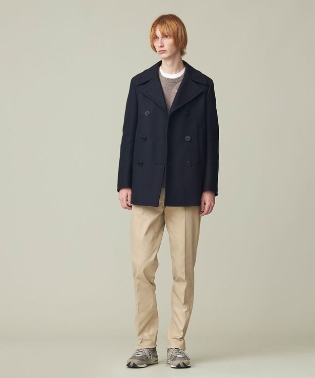 J.PRESS MEN 【KING SIZE】【定番】メルトンピーコート ネイビー系